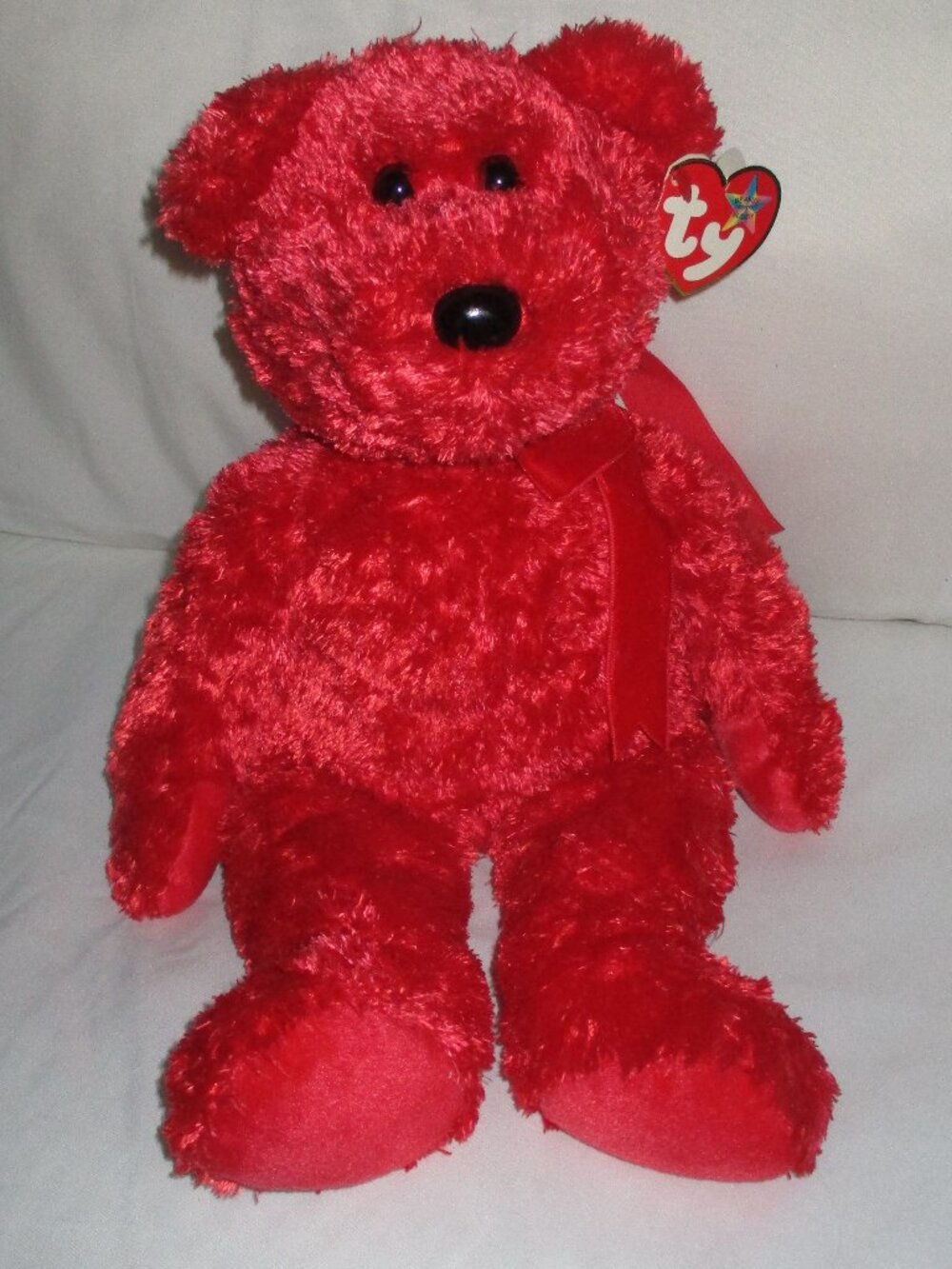 Ty Beanie Buddy Babies Red Sizzle Teddy Bear 14" Rare Vintage Collectible Plush